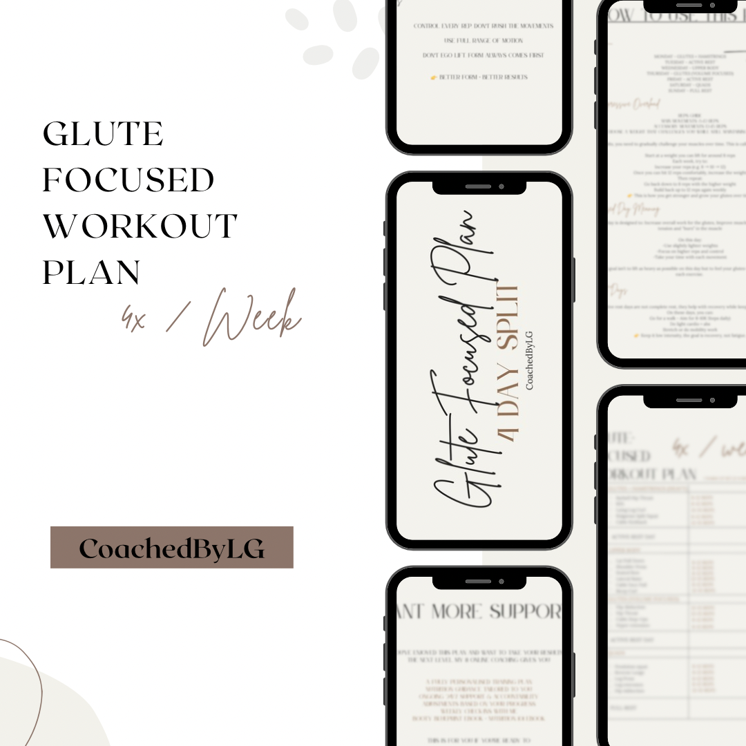 Glute Focused Workout Plan - 4 Day Split