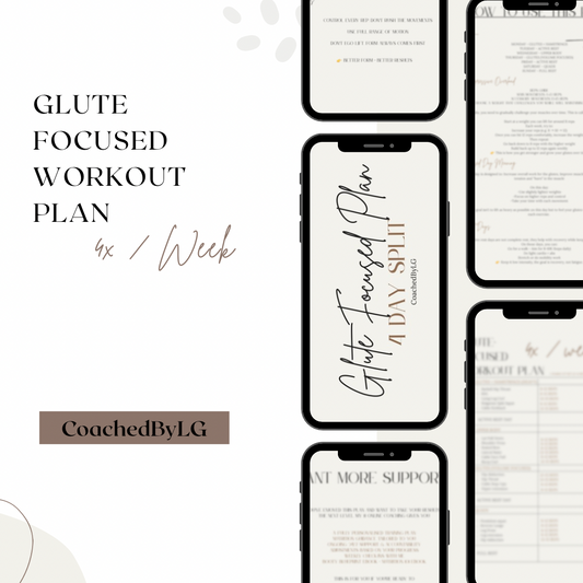 Glute Focused Workout Plan - 4 Day Split